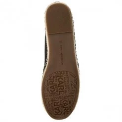 Chaussures Basses Espadrilles KARL LAGERFELD - KL80111 Black Lthr/Textile Noir -KARL LAGERFELD Soldes 0000200404639 05 gh