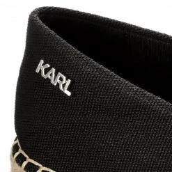 Chaussures Basses Espadrilles KARL LAGERFELD - KL80111 Black Lthr/Textile Noir -KARL LAGERFELD Soldes 0000200404639 06 gh