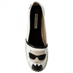 Chaussures Basses Espadrilles KARL LAGERFELD - KL80111 White Lthr/Textile Blanc -KARL LAGERFELD Soldes 0000200404646 04 ks