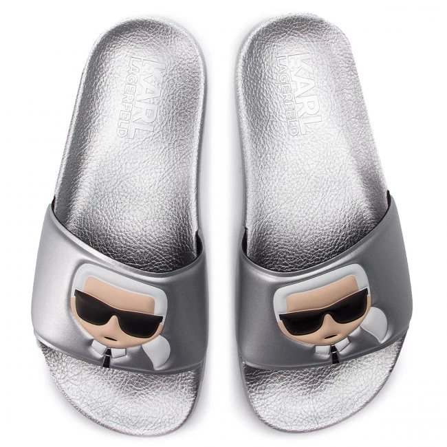 Mules Et Sandales Mules / Sandales De Bain KARL LAGERFELD - KL80905 Silver Rubber Argent 7 Mules Et Sandales Mules / Sandales De Bain KARL LAGERFELD - KL80905 Silver Rubber Argent – Image 5