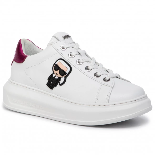 Chaussures Basses Sneakers KARL LAGERFELD - KL62530 White Lthr W/Pink Blanc 2 Chaussures Basses Sneakers KARL LAGERFELD - KL62530 White Lthr W/Pink Blanc
