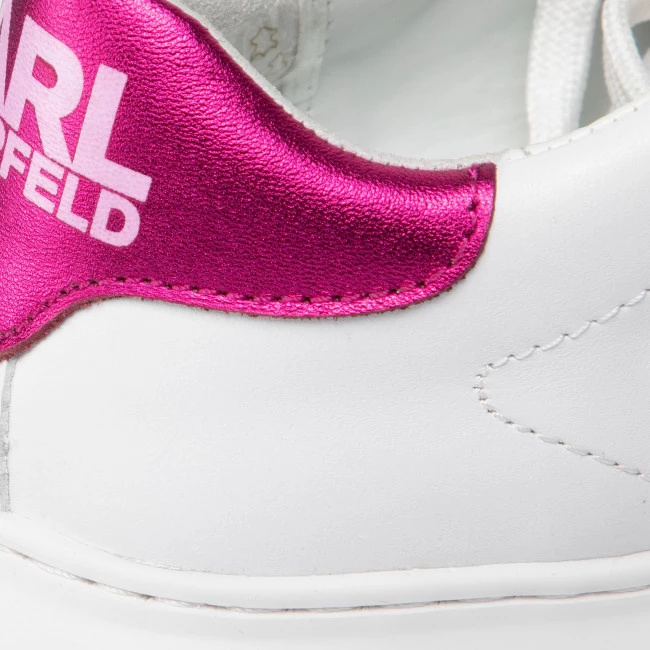 Chaussures Basses Sneakers KARL LAGERFELD - KL62530 White Lthr W/Pink Blanc 7 Chaussures Basses Sneakers KARL LAGERFELD - KL62530 White Lthr W/Pink Blanc – Image 6