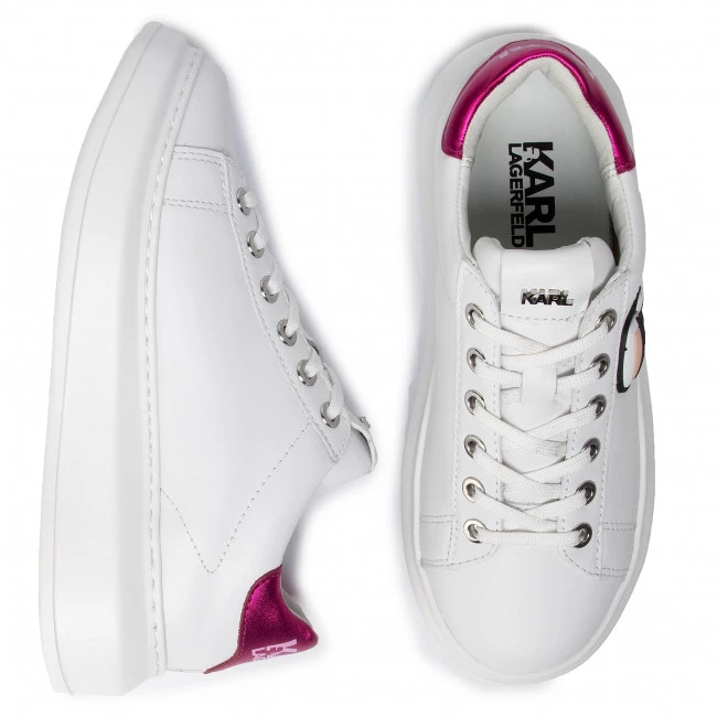 Chaussures Basses Sneakers KARL LAGERFELD - KL62530 White Lthr W/Pink Blanc 6 Chaussures Basses Sneakers KARL LAGERFELD - KL62530 White Lthr W/Pink Blanc – Image 5