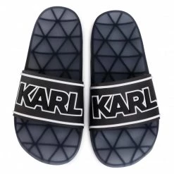 Mules Et Sandales Mules / Sandales De Bain KARL LAGERFELD - KL80710 Black Rubber Noir -KARL LAGERFELD Soldes 0000206891105 4