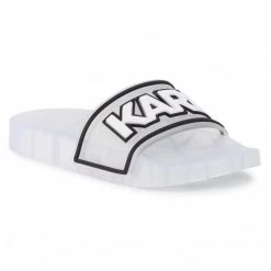 Mules Et Sandales Mules / Sandales De Bain KARL LAGERFELD - KL80710 Clear Rubber Blanc