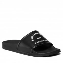 Mules Et Sandales Mules / Sandales De Bain KARL LAGERFELD - KL80908 Black Rubber Noir