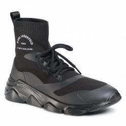 Chaussures Basses Sneakers KARL LAGERFELD - KL51641 Black Knit Textile/Mono Noir