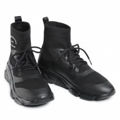 Chaussures Basses Sneakers KARL LAGERFELD - KL51641 Black Knit Textile/Mono Noir -KARL LAGERFELD Soldes 0000207560147 03 rz