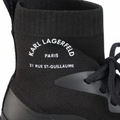Chaussures Basses Sneakers KARL LAGERFELD - KL51641 Black Knit Textile/Mono Noir -KARL LAGERFELD Soldes 0000207560147 04 rz