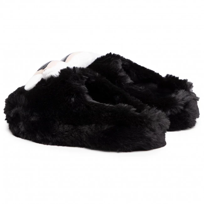 Mules Et Sandales Chaussons KARL LAGERFELD - KL40204 Black Synth Fur Noir 5 Mules Et Sandales Chaussons KARL LAGERFELD - KL40204 Black Synth Fur Noir – Image 3