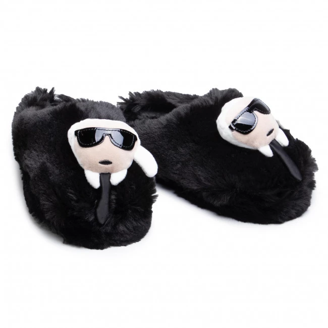 Mules Et Sandales Chaussons KARL LAGERFELD - KL40204 Black Synth Fur Noir 7 Mules Et Sandales Chaussons KARL LAGERFELD - KL40204 Black Synth Fur Noir – Image 5