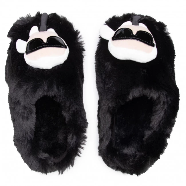 Mules Et Sandales Chaussons KARL LAGERFELD - KL40204 Black Synth Fur Noir 8 Mules Et Sandales Chaussons KARL LAGERFELD - KL40204 Black Synth Fur Noir – Image 6