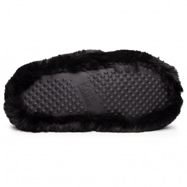 Mules Et Sandales Chaussons KARL LAGERFELD - KL40204 Black Synth Fur Noir 6 Mules Et Sandales Chaussons KARL LAGERFELD - KL40204 Black Synth Fur Noir – Image 4