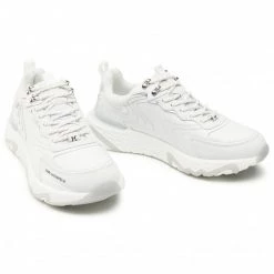 Chaussures Basses Sneakers KARL LAGERFELD - KL52420 White Lthr Blanc -KARL LAGERFELD Soldes 0000208041058 04 rz
