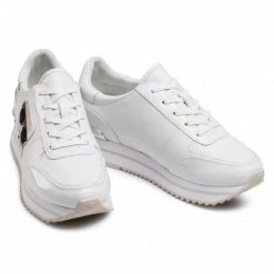 Chaussures Basses Sneakers KARL LAGERFELD - KL61930 White Lthr/Suede Blanc -KARL LAGERFELD Soldes 0000208041232 03 rz