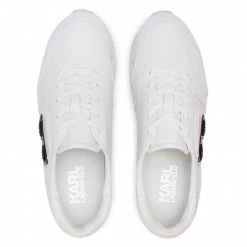 Chaussures Basses Sneakers KARL LAGERFELD - KL61930 White Lthr/Suede Blanc -KARL LAGERFELD Soldes 0000208041232 06 rz
