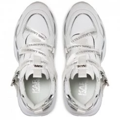 Chaussures Basses Sneakers KARL LAGERFELD - KL62320 White Lthr W/Silver Blanc -KARL LAGERFELD Soldes 0000208041379 07 plj