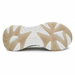 Chaussures Basses Sneakers KARL LAGERFELD - KL62420 White Lthr W/Silver Blanc -KARL LAGERFELD Soldes 0000208041478 05 rz