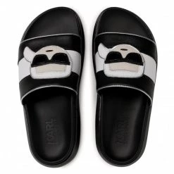 Mules Et Sandales Mules / Sandales De Bain KARL LAGERFELD - KL62500 Black Lthr/Mono Noir -KARL LAGERFELD Soldes 0000208041492 07 rz 1