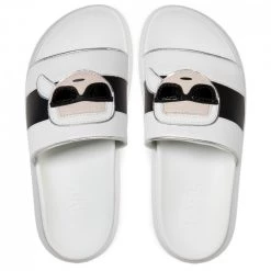 Mules Et Sandales Mules / Sandales De Bain KARL LAGERFELD - KL62500 White Lthr Blanc -KARL LAGERFELD Soldes 0000208041508 06 plj