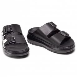 Mules Et Sandales Mules / Sandales De Bain KARL LAGERFELD - KL62505 Black Lthr Noir -KARL LAGERFELD Soldes 0000208041515 06 wj 1