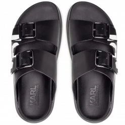 Mules Et Sandales Mules / Sandales De Bain KARL LAGERFELD - KL62505 Black Lthr Noir -KARL LAGERFELD Soldes 0000208041515 08 wj 1
