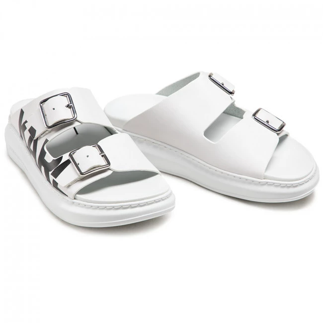 Mules Et Sandales Mules / Sandales De Bain KARL LAGERFELD - KL62505 White Lthr Blanc 7 Mules Et Sandales Mules / Sandales De Bain KARL LAGERFELD - KL62505 White Lthr Blanc – Image 5