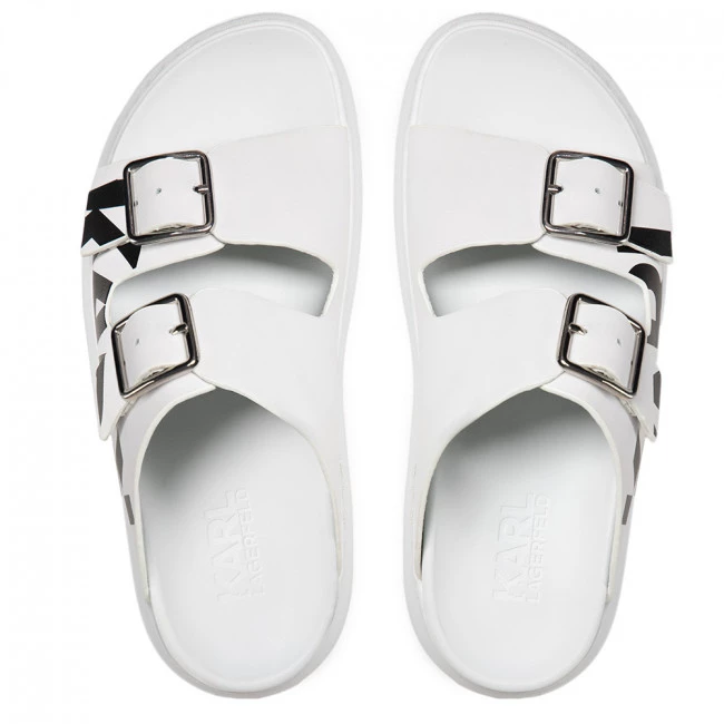 Mules Et Sandales Mules / Sandales De Bain KARL LAGERFELD - KL62505 White Lthr Blanc 8 Mules Et Sandales Mules / Sandales De Bain KARL LAGERFELD - KL62505 White Lthr Blanc – Image 6