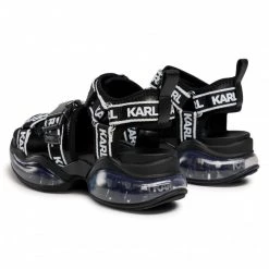 Mules Et Sandales Sandales KARL LAGERFELD - KL62705 Black Lthr/Textile Mono Noir -KARL LAGERFELD Soldes 0000208041676 03 rz