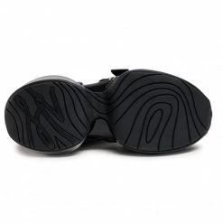 Mules Et Sandales Sandales KARL LAGERFELD - KL62705 Black Lthr/Textile Mono Noir -KARL LAGERFELD Soldes 0000208041676 05 rz