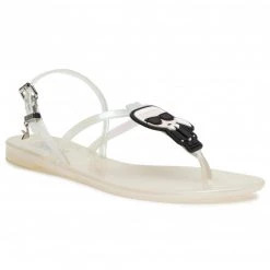 Mules Et Sandales Sandales KARL LAGERFELD - KL80002 Iridescent Rubber Blanc