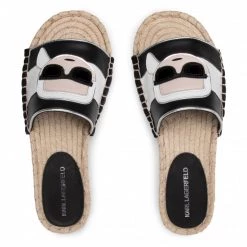 Mules Et Sandales Espadrilles KARL LAGERFELD - KL80110 Black Lthr Noir -KARL LAGERFELD Soldes 0000208041775 05 mk