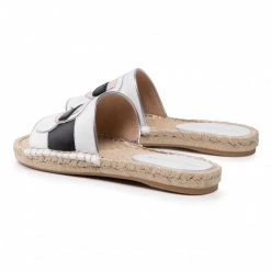 Mules Et Sandales Espadrilles KARL LAGERFELD - KL80110 White Lthr Blanc -KARL LAGERFELD Soldes 0000208041782 02 mk 1