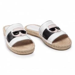 Mules Et Sandales Espadrilles KARL LAGERFELD - KL80110 White Lthr Blanc -KARL LAGERFELD Soldes 0000208041782 08 mk 1