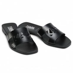 Mules Et Sandales Mules / Sandales De Bain KARL LAGERFELD - KL80405 Black Lthr/Mono Noir -KARL LAGERFELD Soldes 0000208041850 03 rz