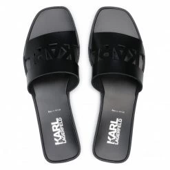 Mules Et Sandales Mules / Sandales De Bain KARL LAGERFELD - KL80405 Black Lthr/Mono Noir -KARL LAGERFELD Soldes 0000208041850 04 rz