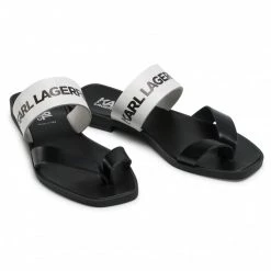 Mules Et Sandales Tongs KARL LAGERFELD - KL80425 001 Black & White Lthr Blanc, Noir 12 Mules Et Sandales Tongs KARL LAGERFELD - KL80425 001 Black & White Lthr Blanc, Noir -KARL LAGERFELD Soldes 0000208041881 03 rz
