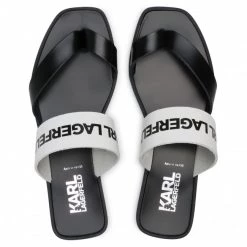 Mules Et Sandales Tongs KARL LAGERFELD - KL80425 001 Black & White Lthr Blanc, Noir 13 Mules Et Sandales Tongs KARL LAGERFELD - KL80425 001 Black & White Lthr Blanc, Noir -KARL LAGERFELD Soldes 0000208041881 04 rz