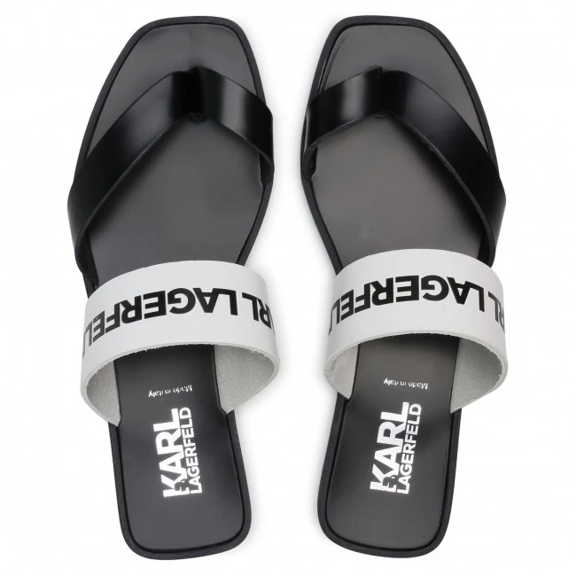 Mules Et Sandales Tongs KARL LAGERFELD - KL80425 001 Black & White Lthr Blanc, Noir 8 Mules Et Sandales Tongs KARL LAGERFELD - KL80425 001 Black & White Lthr Blanc, Noir – Image 6