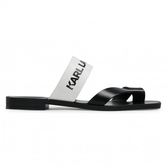 Mules Et Sandales Tongs KARL LAGERFELD - KL80425 001 Black & White Lthr Blanc, Noir 4 Mules Et Sandales Tongs KARL LAGERFELD - KL80425 001 Black & White Lthr Blanc, Noir – Image 2