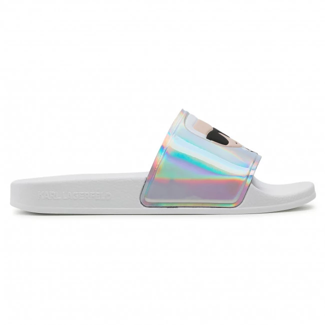 Mules Et Sandales Mules / Sandales De Bain KARL LAGERFELD - KL80905 Iridescent Rubber Argent 4 Mules Et Sandales Mules / Sandales De Bain KARL LAGERFELD - KL80905 Iridescent Rubber Argent – Image 2