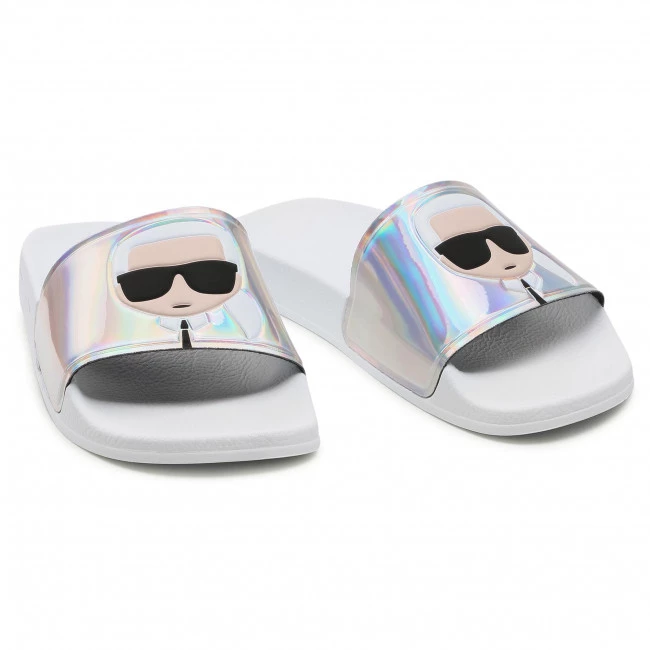 Mules Et Sandales Mules / Sandales De Bain KARL LAGERFELD - KL80905 Iridescent Rubber Argent 7 Mules Et Sandales Mules / Sandales De Bain KARL LAGERFELD - KL80905 Iridescent Rubber Argent – Image 5