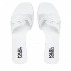Mules Et Sandales Mules / Sandales De Bain KARL LAGERFELD - KL80008 White Rubber Blanc -KARL LAGERFELD Soldes 0000208333221 06 ki 1