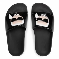 Mules Et Sandales Mules / Sandales De Bain KARL LAGERFELD - KL80906 Black Rubber Noir -KARL LAGERFELD Soldes 0000208333283 06 mt