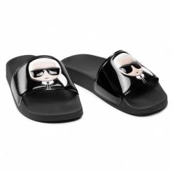 Mules Et Sandales Mules / Sandales De Bain KARL LAGERFELD - KL80906 Black Rubber Noir -KARL LAGERFELD Soldes 0000208333283 07 mt