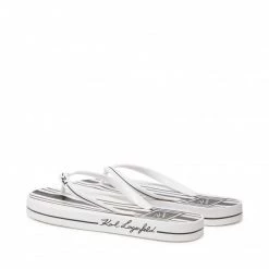 Mules Et Sandales Tongs KARL LAGERFELD - KL81018 White Rubber Blanc -KARL LAGERFELD Soldes 0000208333313 02 rz