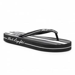 Mules Et Sandales Tongs KARL LAGERFELD - KL81018s Black Rubber Noir