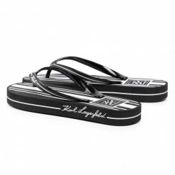 Mules Et Sandales Tongs KARL LAGERFELD - KL81018s Black Rubber Noir -KARL LAGERFELD Soldes 0000208333320 02 mk