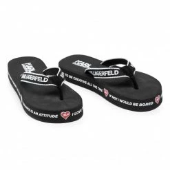 Mules Et Sandales Tongs KARL LAGERFELD - KL81001s Black Lthr Noir 12 Mules Et Sandales Tongs KARL LAGERFELD - KL81001s Black Lthr Noir -KARL LAGERFELD Soldes 0000208333344 07 mk