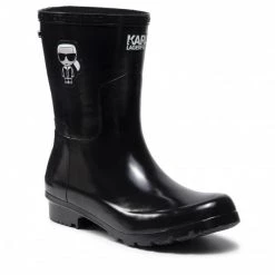Bottes Et Autres Bottes De Pluie KARL LAGERFELD - KL47073 Black Rubber Noir